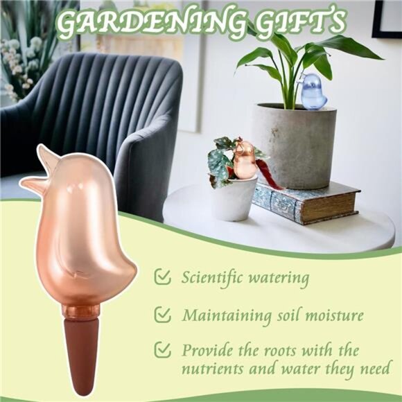 4 Pack Self Watering Spikes,Indoor Plant Watering Globes, Bird Shape Automatic - Picture 5 of 7